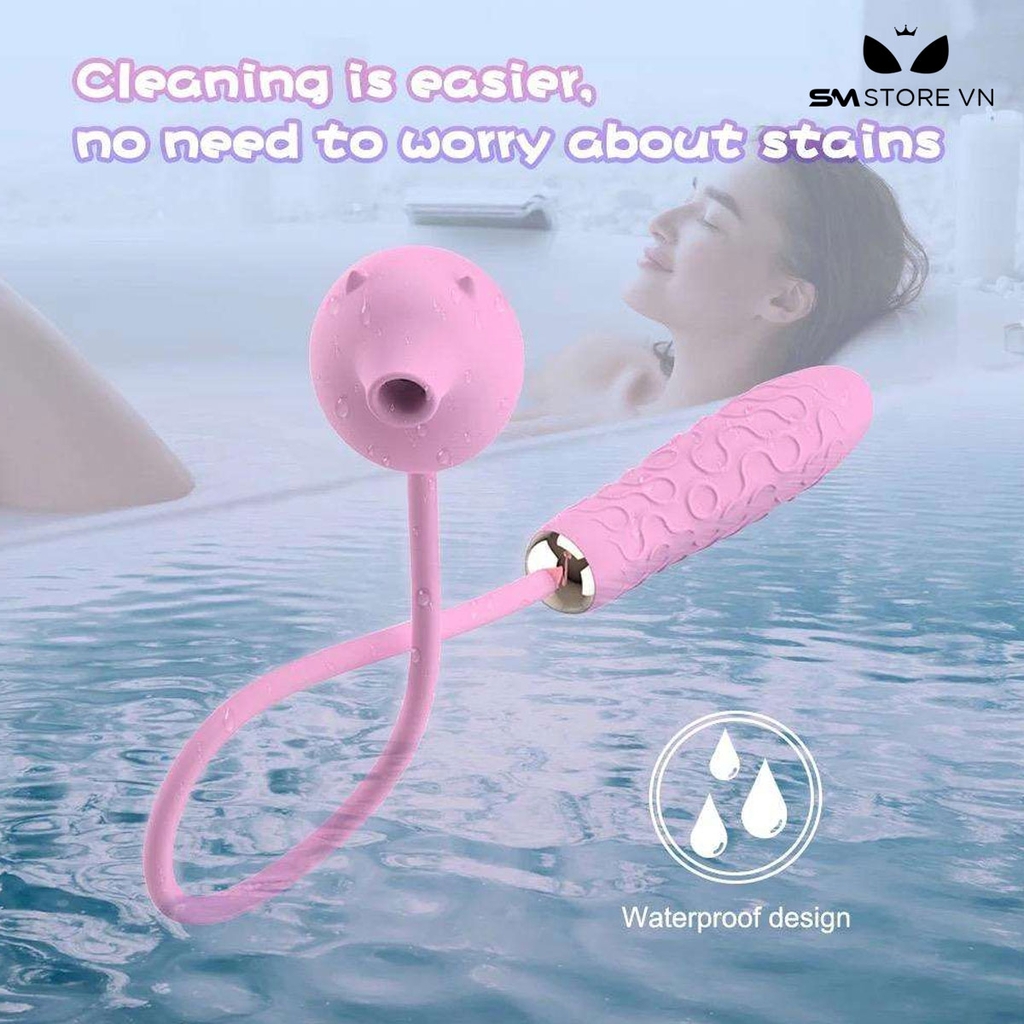 SMT1600 - Trứng rung 7 chế độ 2 đầu có 3 tần số hút dài 6.6cm