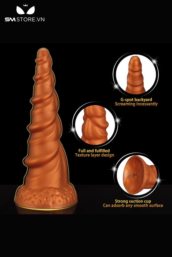 SMT2661 - Anal huge silicon mềm sóng có đế dính tường và 5 size