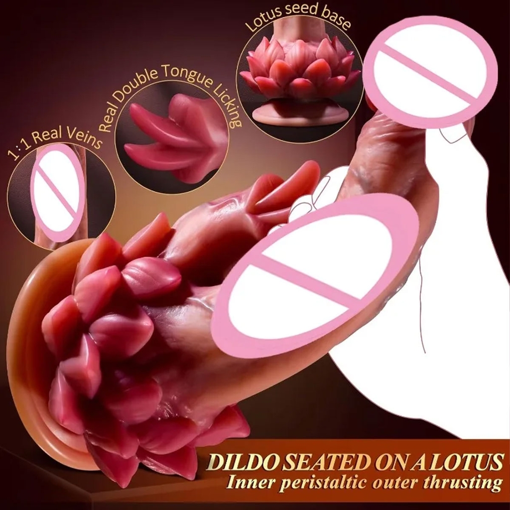 SMT2715 - Dương vật giả rung thụt liếm và sưởi ấm điều khiển xa