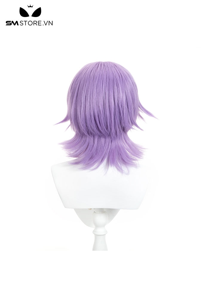 SMP161 - Tóc giả cosplay ngắn ngang vai màu tím dài 26cm