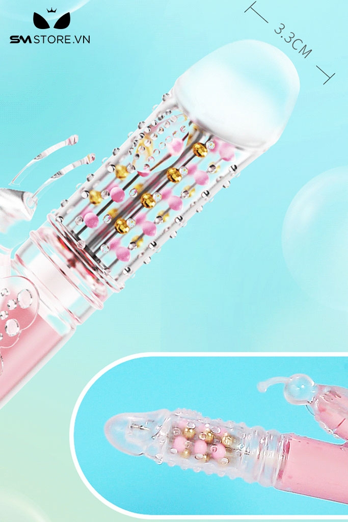 SMT1054 - Gậy rung thụt xoay có bi kích thích 3 điểm với 10 chế độ