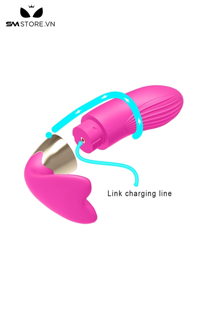 SMT1489 - Trứng rung hồng điều khiển từ xa có gai silicon dài 11cm