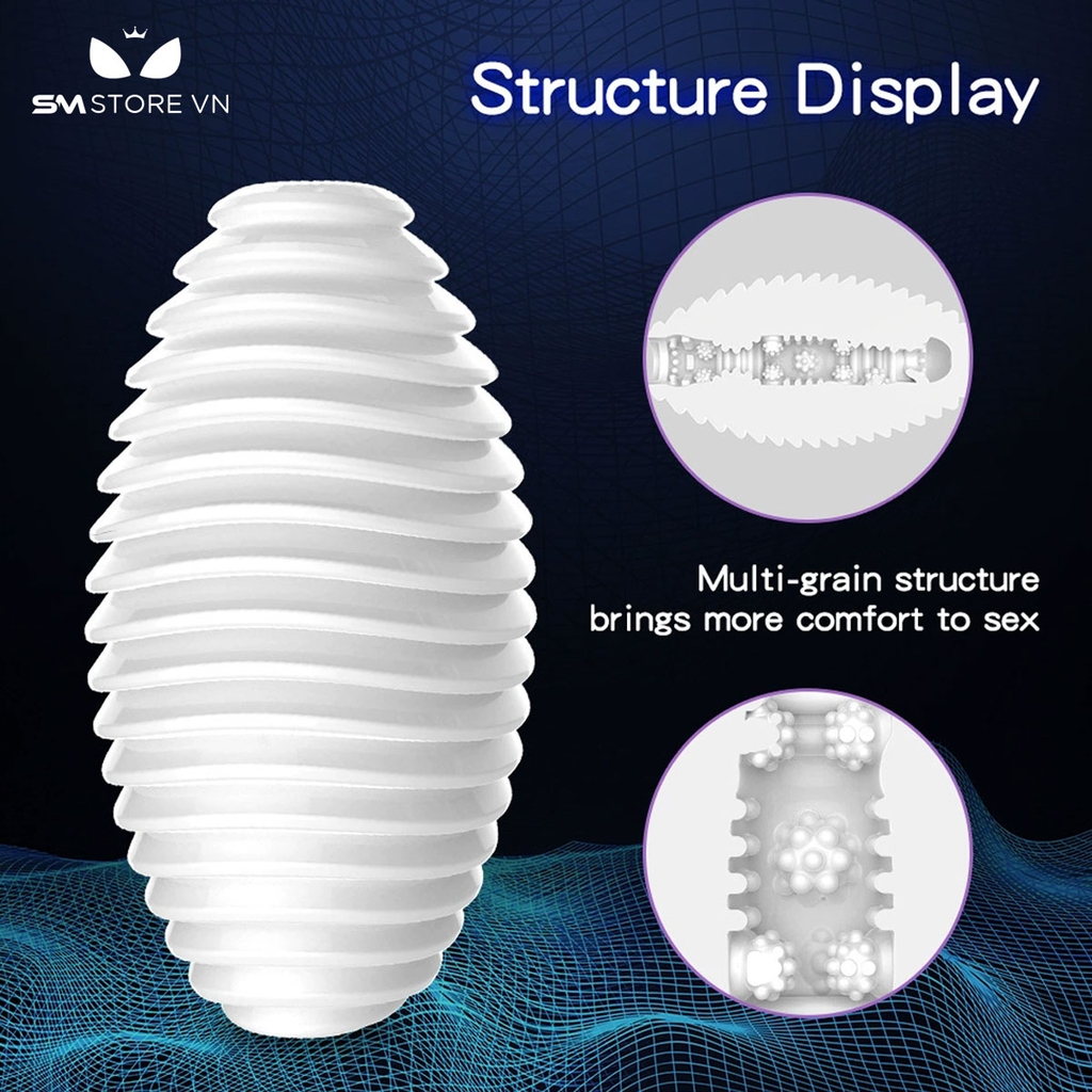 SMT1392 - Cốc thủ dâm silicon xoắn ốc có chế độ sưởi ấm dùng sạc