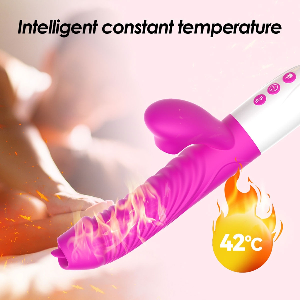 SMT2783 - Máy rung thụt hút có lưỡi liếm silicon và sưởi ấm sạc điện