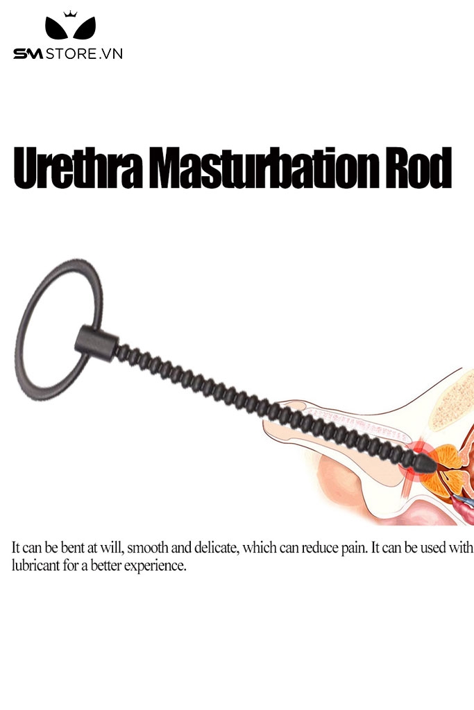 SMT2186 - Sounding silicon que niệu đạo dạng chuỗi hạt dài 29cm