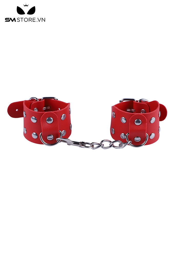 SMT2459 - Còng tay tình yêu đính đinh tán có nấc điều chỉnh dài 25cm