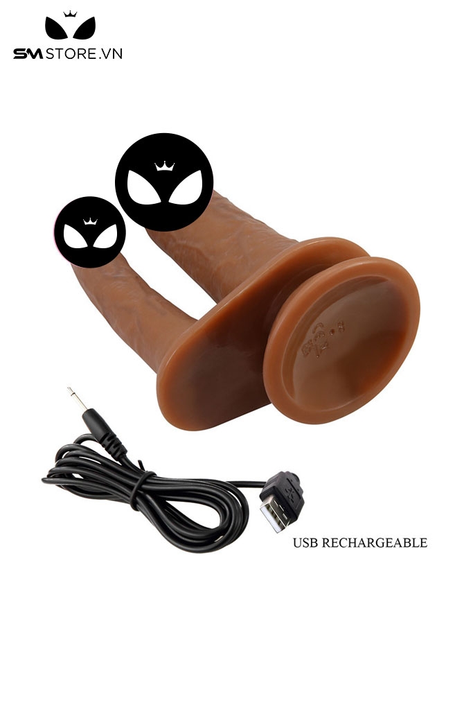 SMT2762 - Dương vật giả 2 đầu Pretty Love có rung sạc USB dài 20cm
