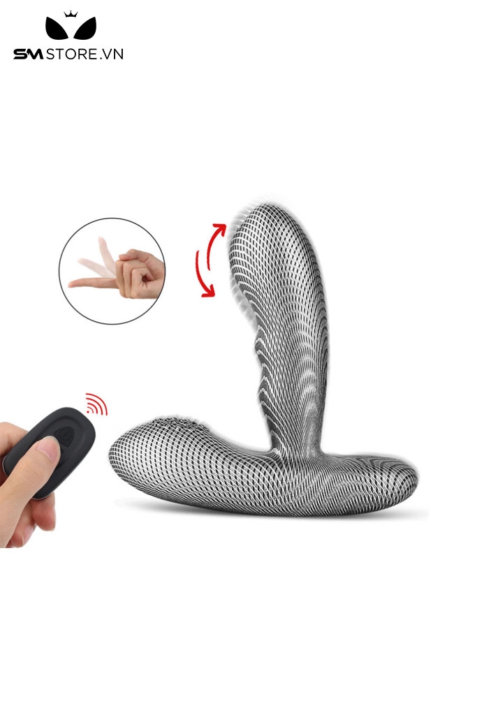 SMT1507 - Butt plug hậu môn silicon điều khiển mini 16 chế độ rung