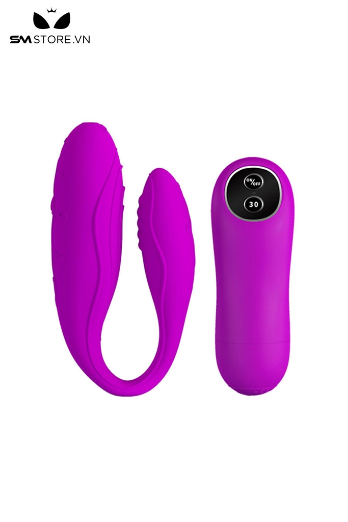 SMT1704 - Trứng rung silicon 30 tần số 2 đầu Pretty Love dài 95mm