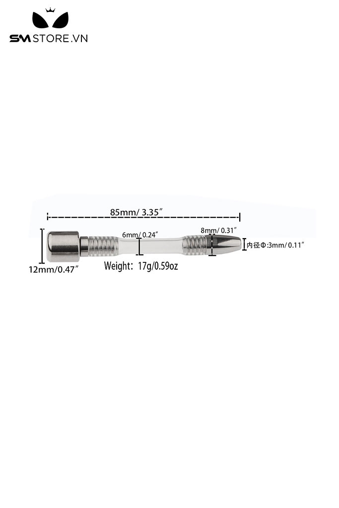 SMG051 - Phụ kiện khóa dương vật ống souding trong suốt có lỗ