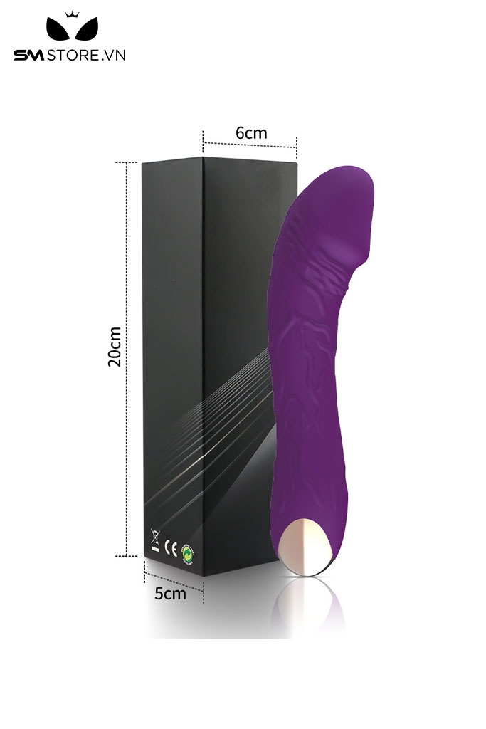 SMT1202 - Dương vật giả silicon dài 18.1cm có 20 tần số chống nước