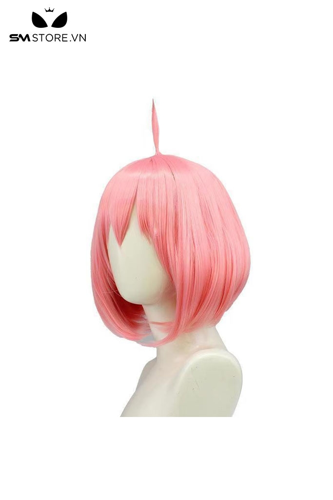 SMP159 - Tóc giả cosplay học sinh Nhật Bản ngắn ngang cổ màu hồng