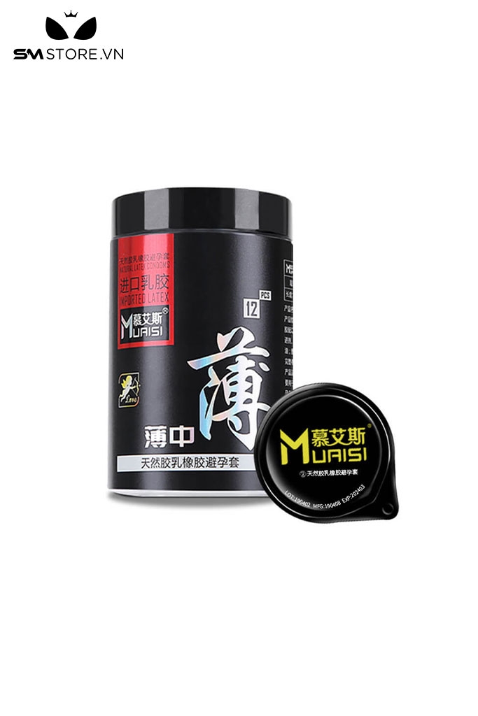 SMT385 - Bao cao su có gai siêu mỏng mịn nhiều gel hộp gồm 10 cái