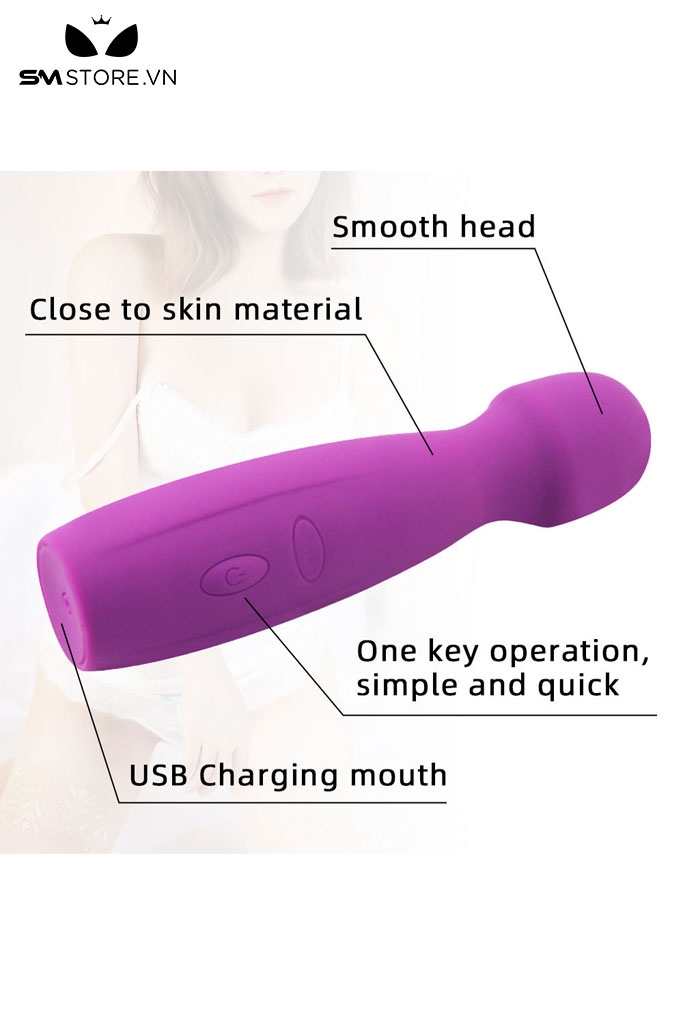 SMT2871 - Chày rung tình yêu silicon nụ hoa dài 115mm chống nước