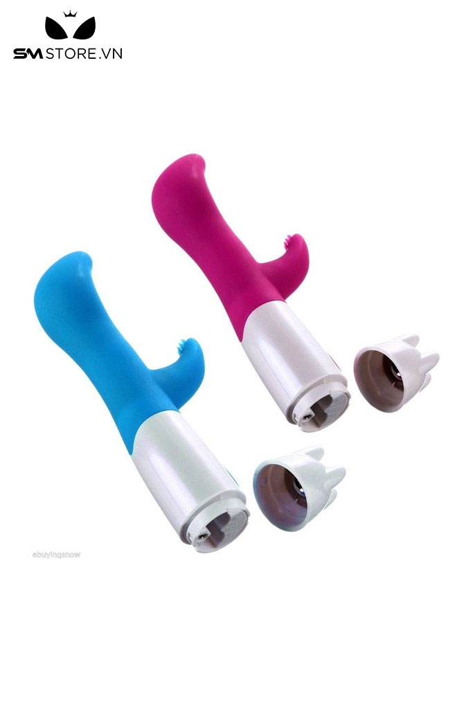 SMT1701 - Máy rung silicon 2 đầu kích thích điểm G dài 17.5cm