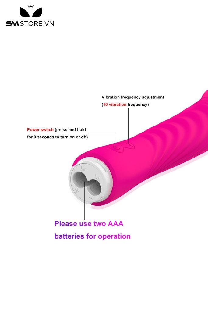 SMT2750 - Máy rung dạng thanh silicon có 10 chế độ dài 20.5cm