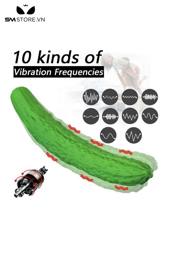 SMT2673 - Máy rung ngụy trang quả dưa chuột có 10 chế độ dài 26cm