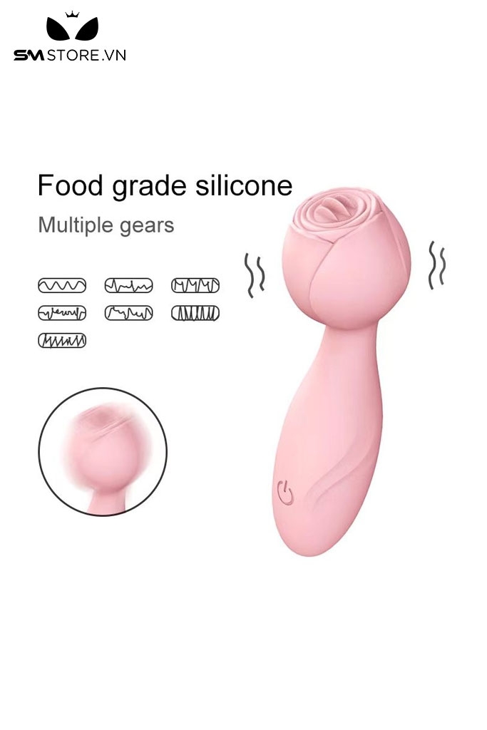 SMT2314 - Máy rung hình bông hoa có lưỡi liếm 7 chế độ dài 138mm