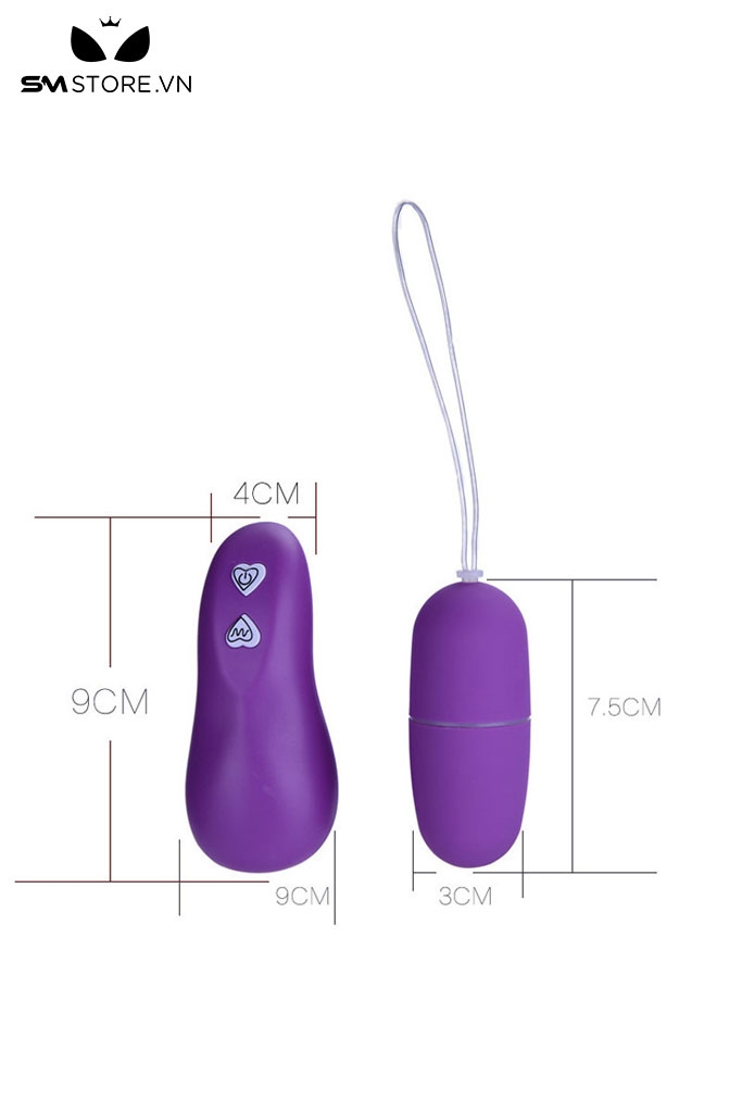 SMT2557 - Trứng rung mini silicon điều khiển từ xa dài 7.5cm