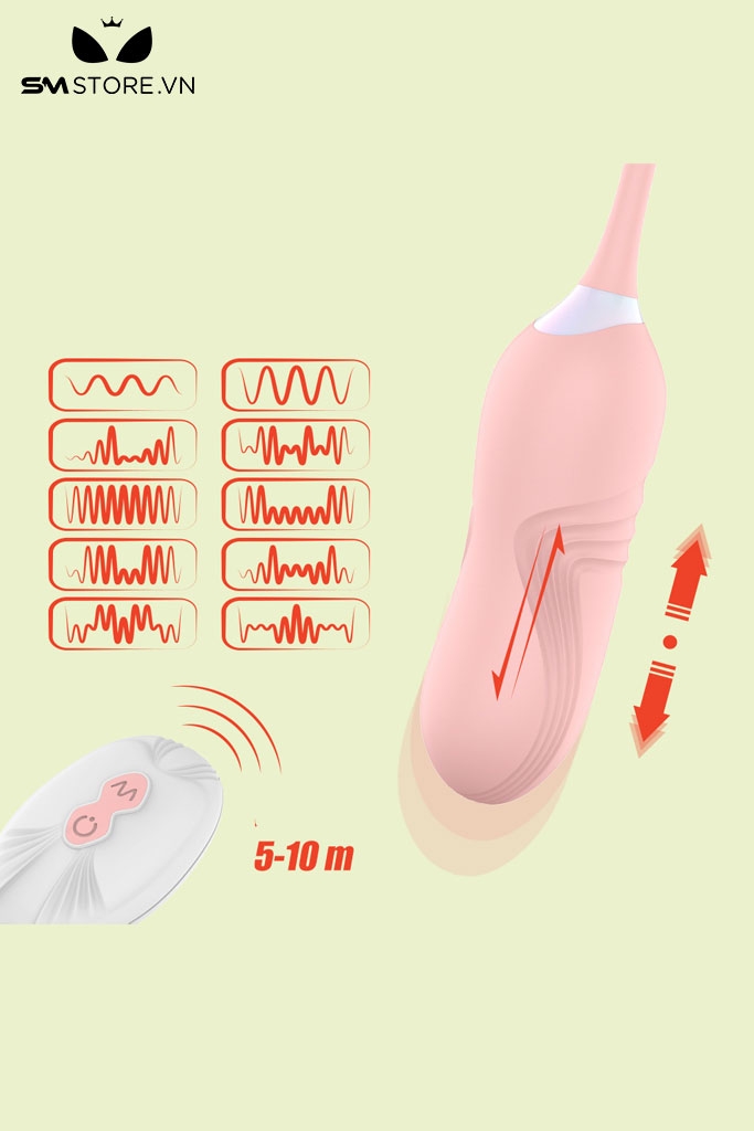 SMT1315 - Trứng rung cực mạnh điều khiển từ xa dài 230mm chống nước