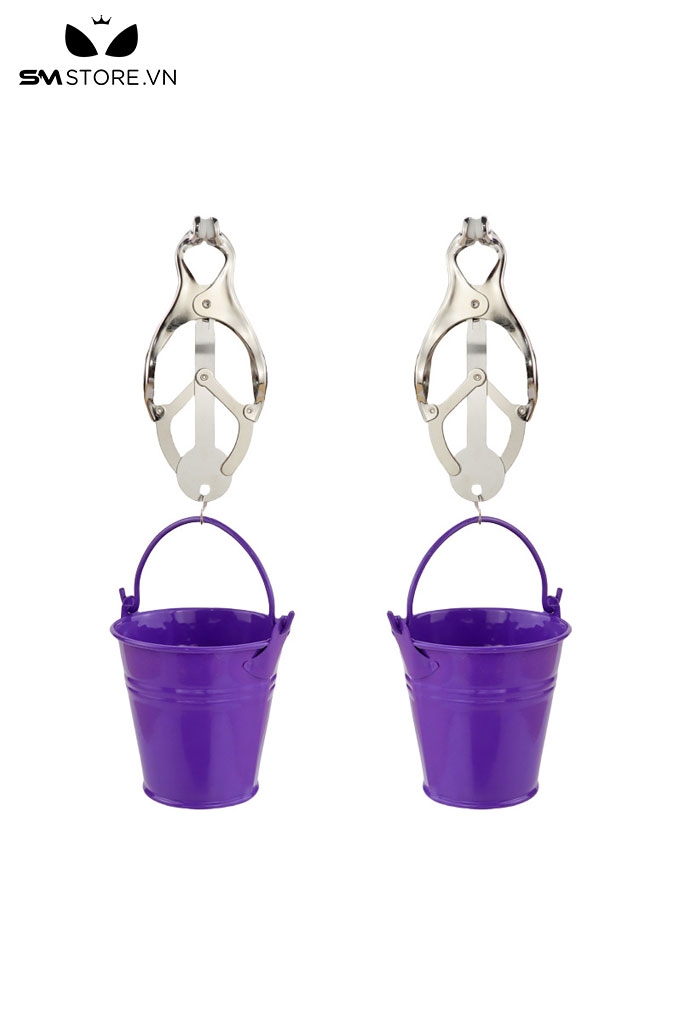 SMT1670 - Kẹp núm vú mix xô sắt đựng chất liệu kim loại dài 19.5cm
