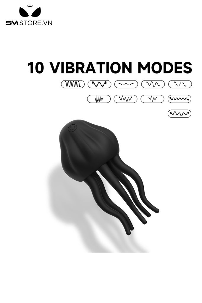 SMT828 - Máy rung dương vật ngụy trang con sứa nhỏ có 10 chế độ
