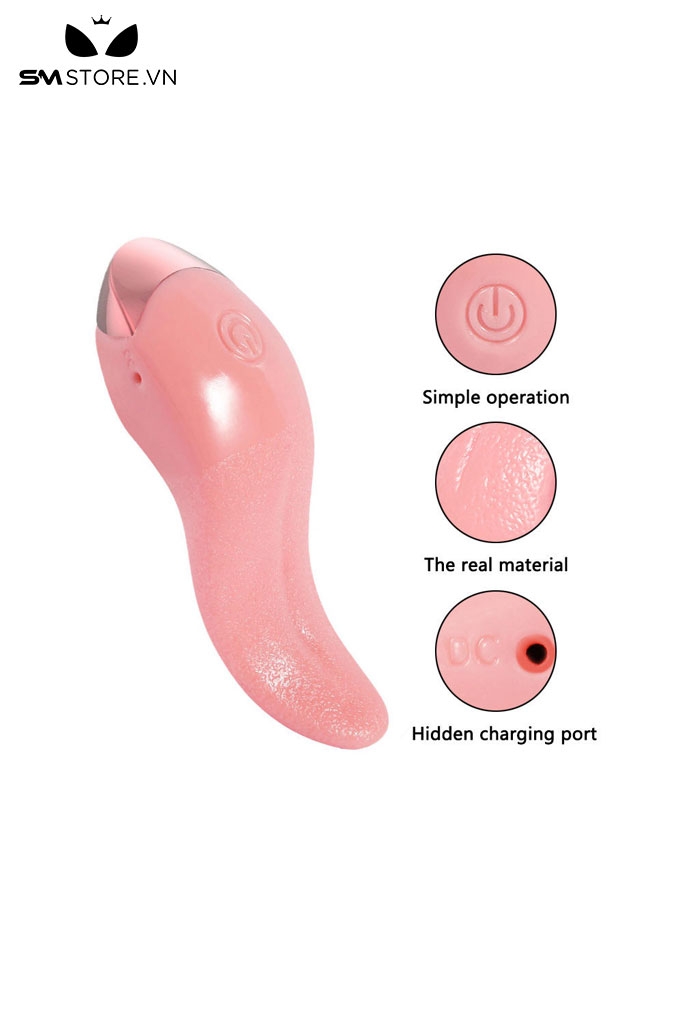 SMT556 - Lưỡi silicon rung với 10 chế độ tỏa nhiệt dài 113mm sạc qua USB