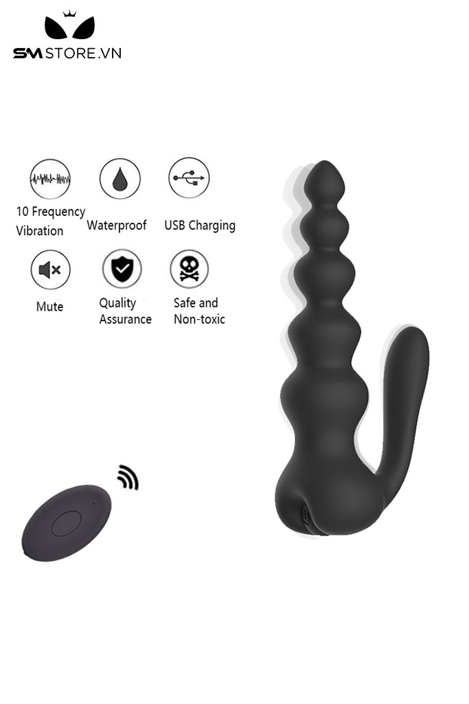 SMT1565 - Đồ chơi hậu môn điều khiển từ xa anal bead có 10 tần số
