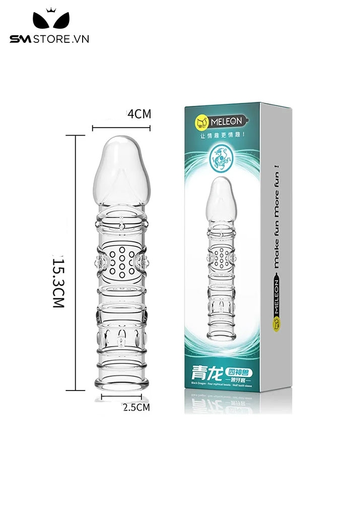 SMT885 - Bao cao su với phần đầu có gai dài 15cm siêu kích thích
