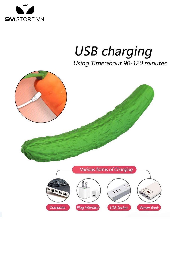 SMT2673 - Máy rung ngụy trang quả dưa chuột có 10 chế độ dài 26cm