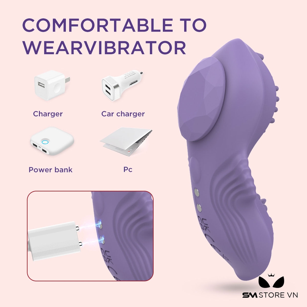 SMT1370 - Máy thủ dâm điều khiển từ xa có 10 tần số rung điều khiển xa