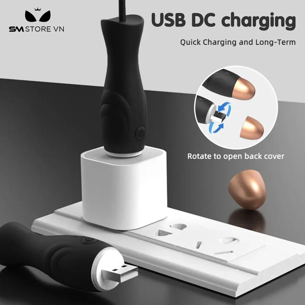 SMT2179 - Sounding que rung niệu đạo silicon dài 23.5cm sạc điện