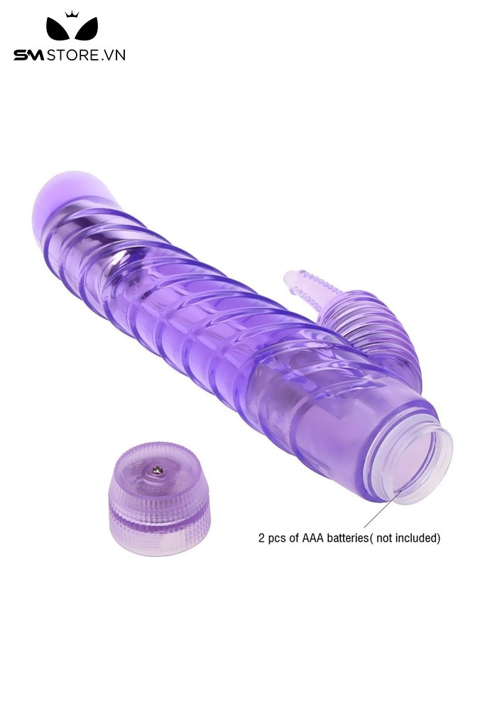 SMT1808 - Dương vật giả silicon thiết kế vân kẻ ngang dài 18.5cm