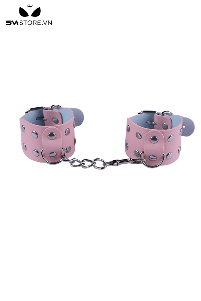 SMT2459 - Còng tay tình yêu đính đinh tán có nấc điều chỉnh dài 25cm