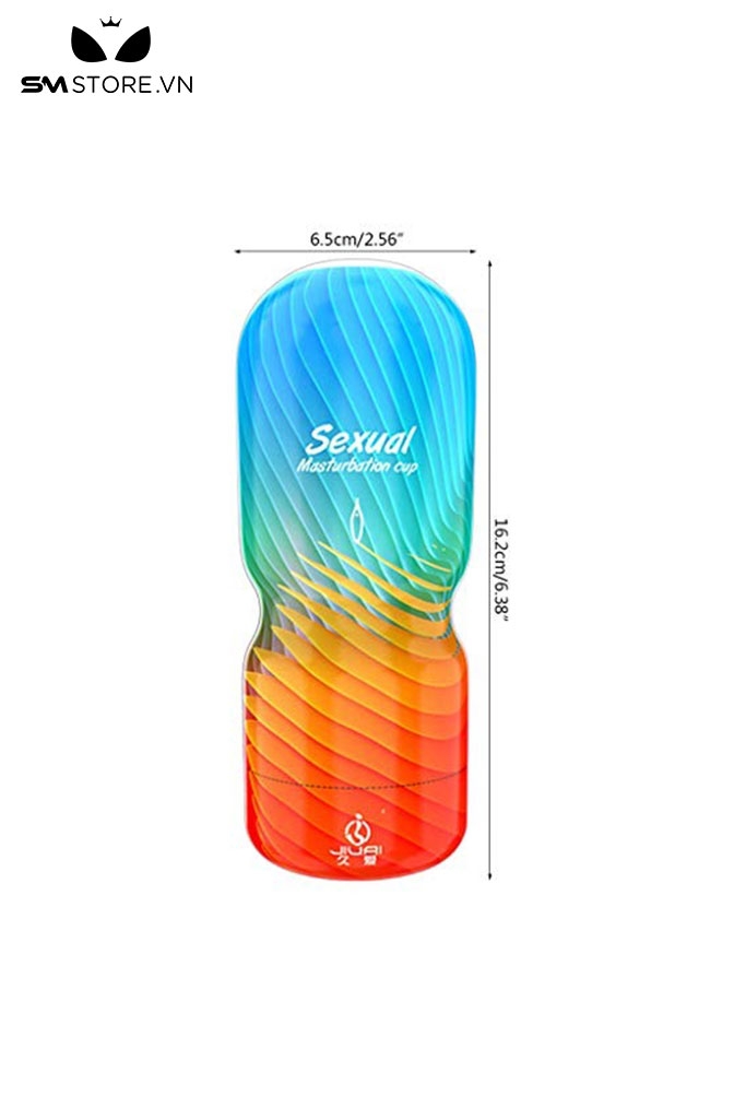 SMT1695 - Cốc thủ dâm silicon mềm dài 16.2cm hình miệng có răng