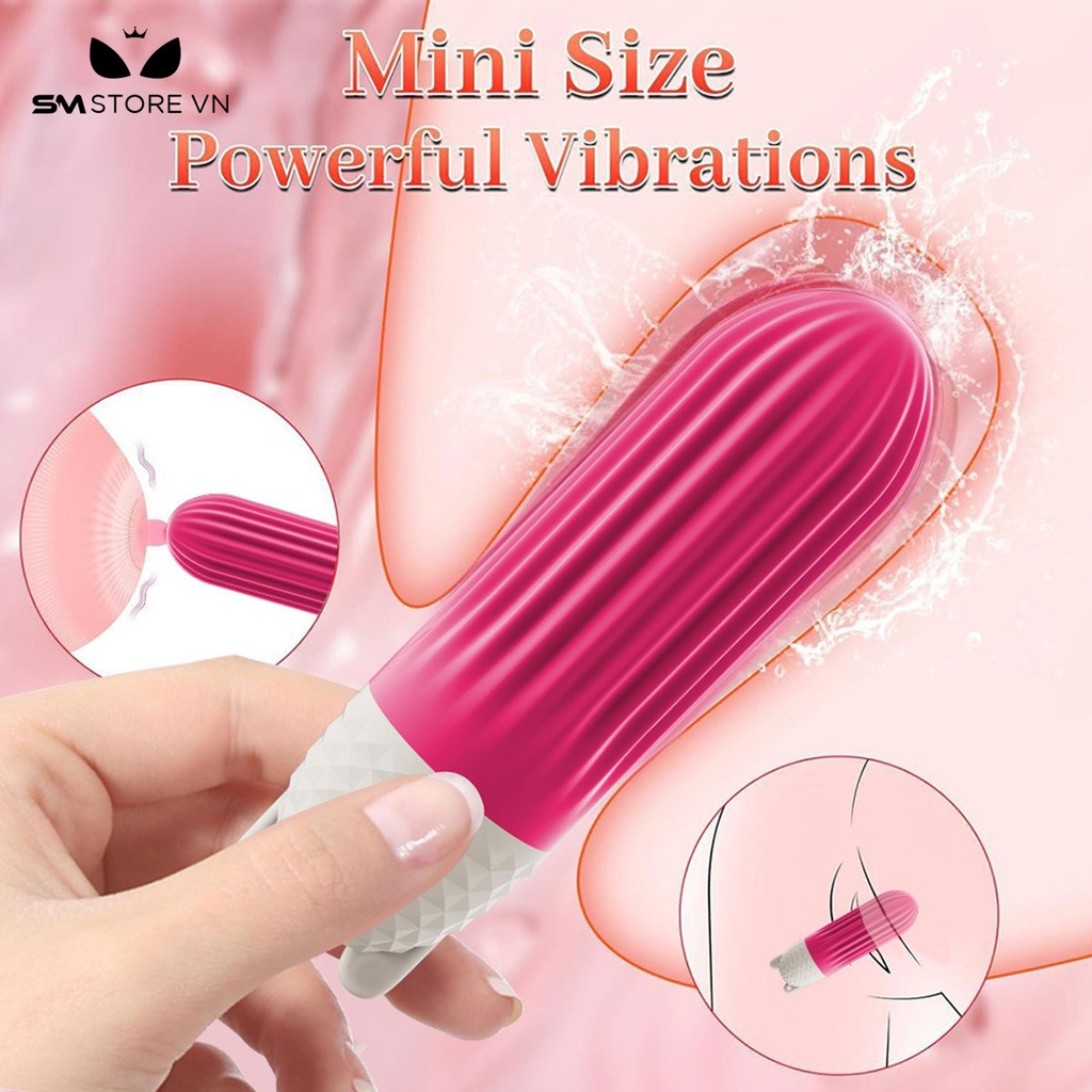 SMT1324 - Trứng rung tai gấu có 10 tần số sạc USB dài 8.4cm