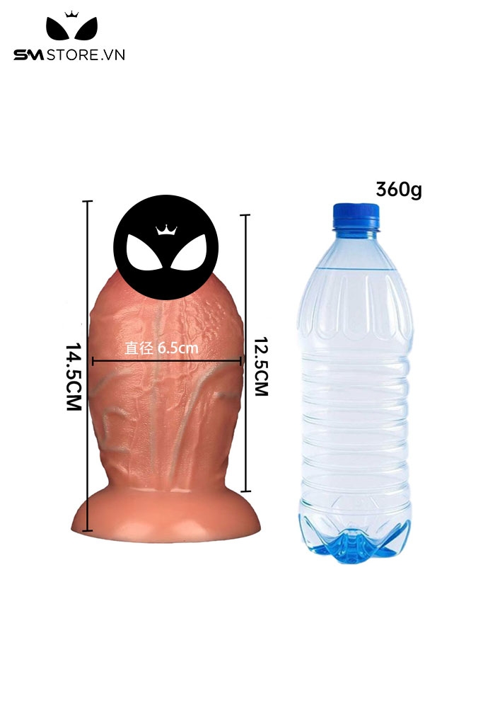 SMT1612 - Dương vật giả siêu to có gân đế dính tường làm bằng silicon