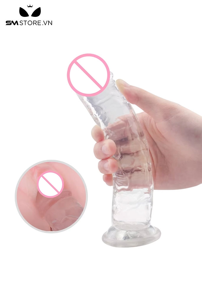 SMT840 - Dương vật giả silicon không bìu với 7 size màu trắng