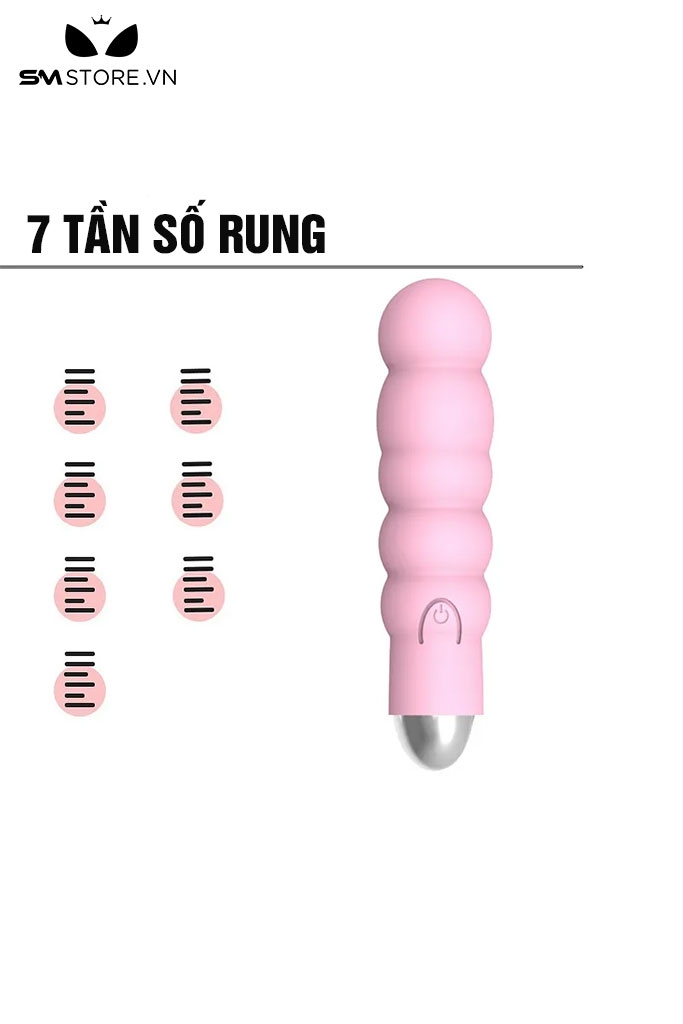 SMT1372 - Trứng rung cực mạnh mini bằng silicon có 7 tần số chống nước
