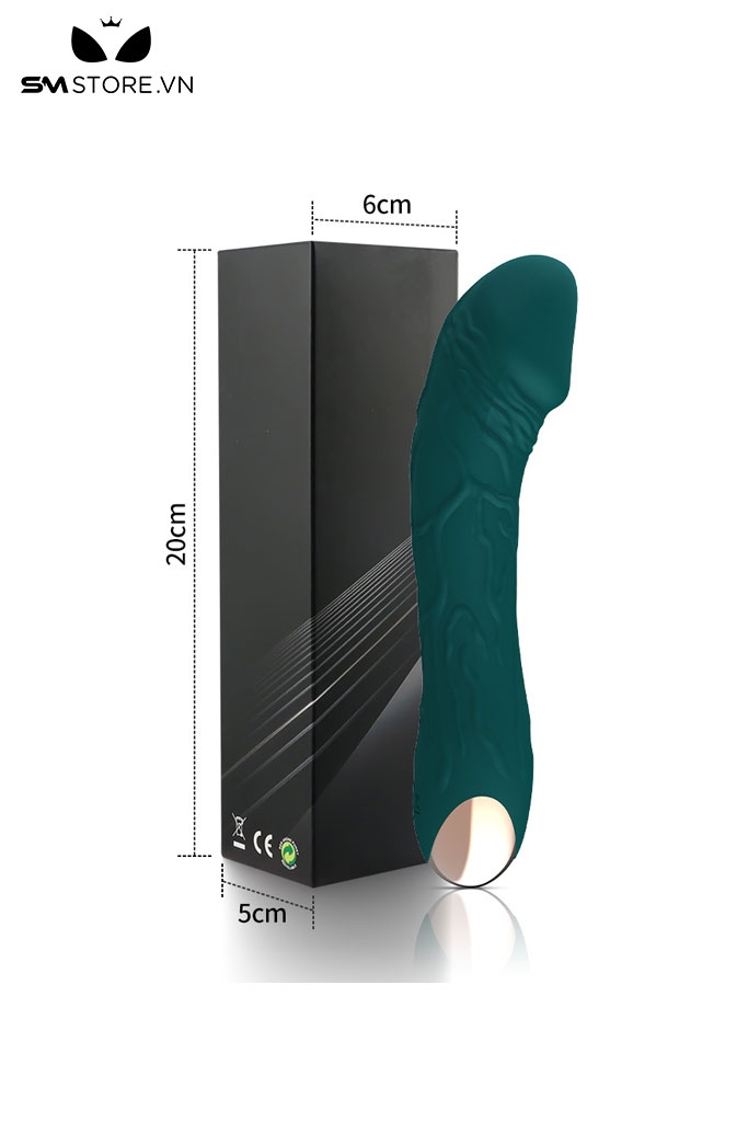 SMT1202 - Dương vật giả silicon dài 18.1cm có 20 tần số chống nước