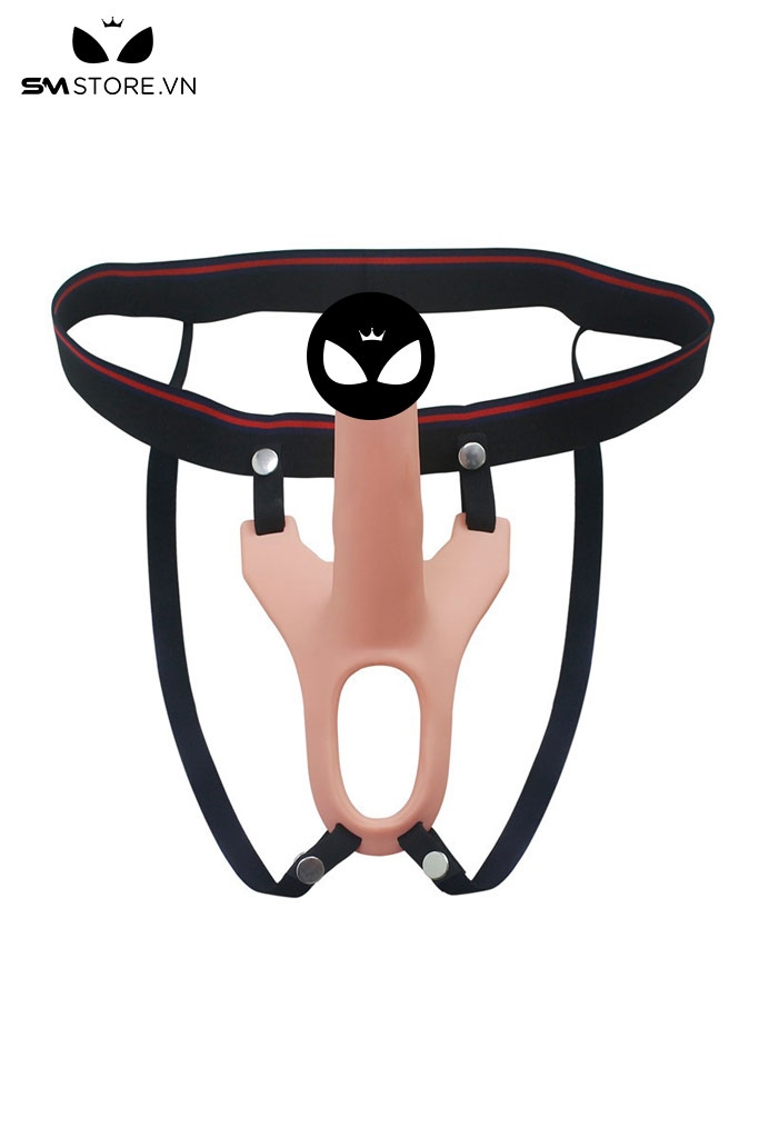 SMT2447 - Dương vật giả rỗng ruột có quần chất liệu silicon dài 14.5cm