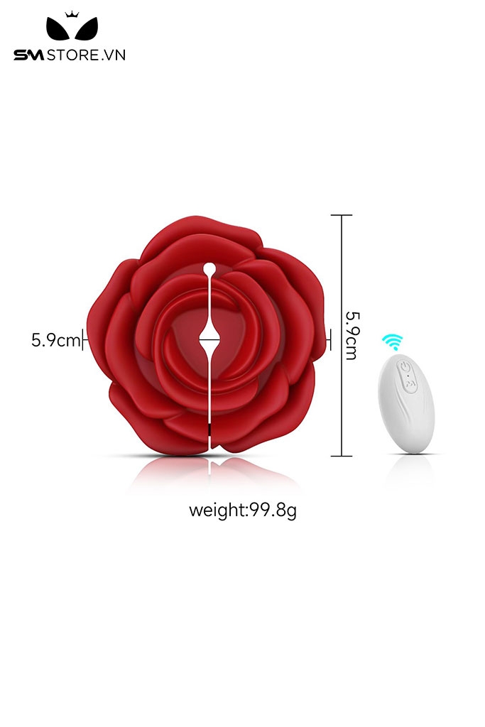 SMT1160 - Hút núm vú bông hoa hồng có 10 chế độ rung dài 5.9cm
