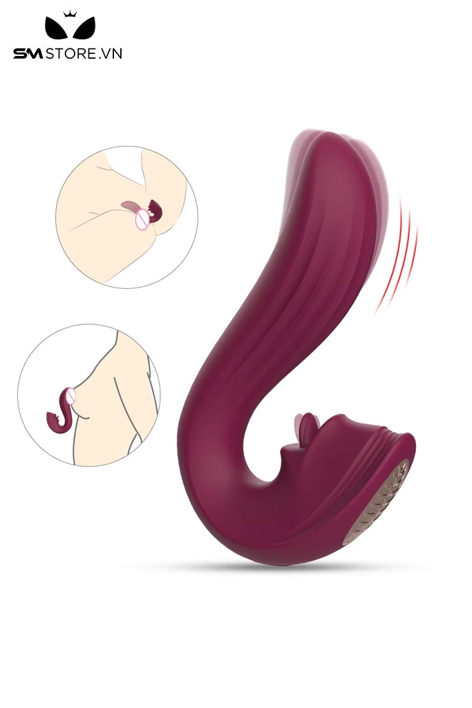 SMT1524 - Máy rung 9 tần số 2 đầu có lưỡi liếm chống thấm nước