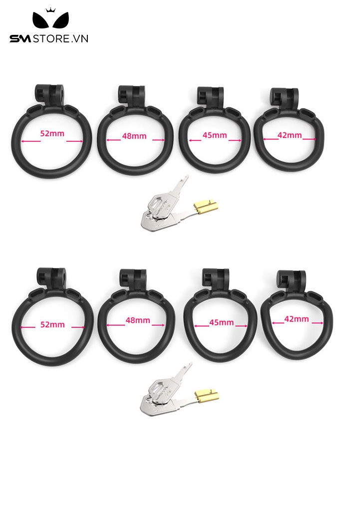 SMT2682 - Khóa dương vật bằng nhựa có 2 lỗ thoáng khí dài 76mm