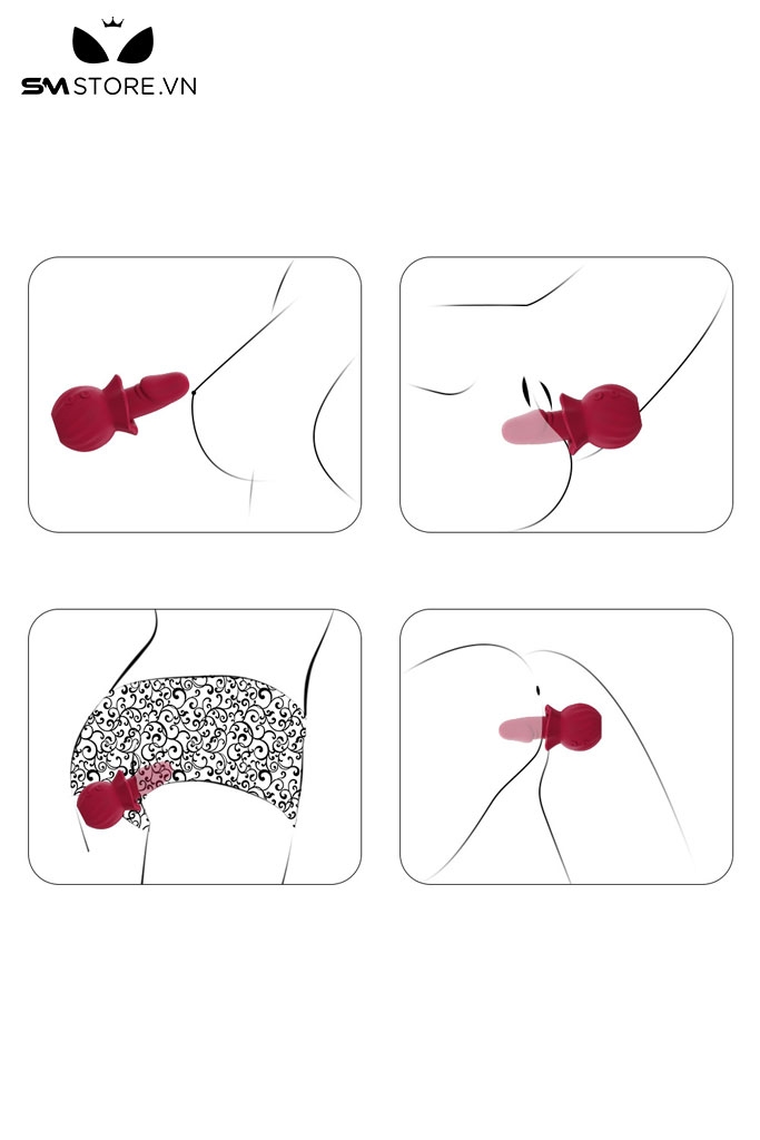 SMT2344 - Máy rung thụt đầu dương vật có 10 tần số sạc điện