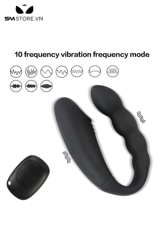 SMT1602 - Máy rung 2 đầu silicon hình chữ U có 10 chế độ dài 11.8cm