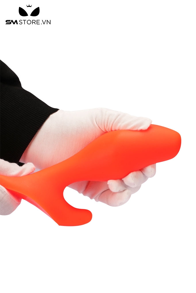 SMT2922 - Huge anal đồ chơi hậu môn silicon màu cam có 4 kích cỡ