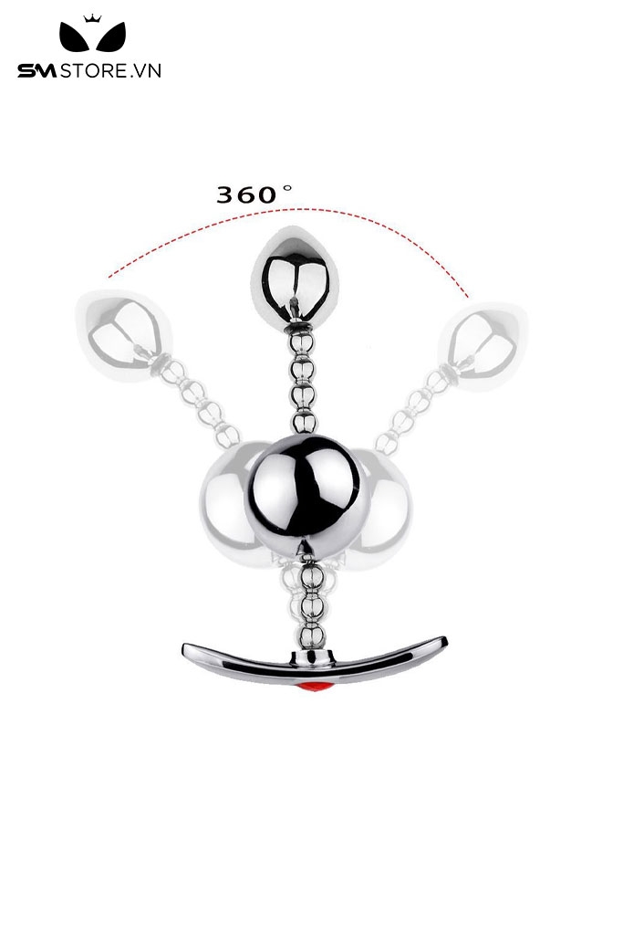 SMT2506 - Anal bead inox cao cấp không gỉ gồm chuỗi hạt có 3 size