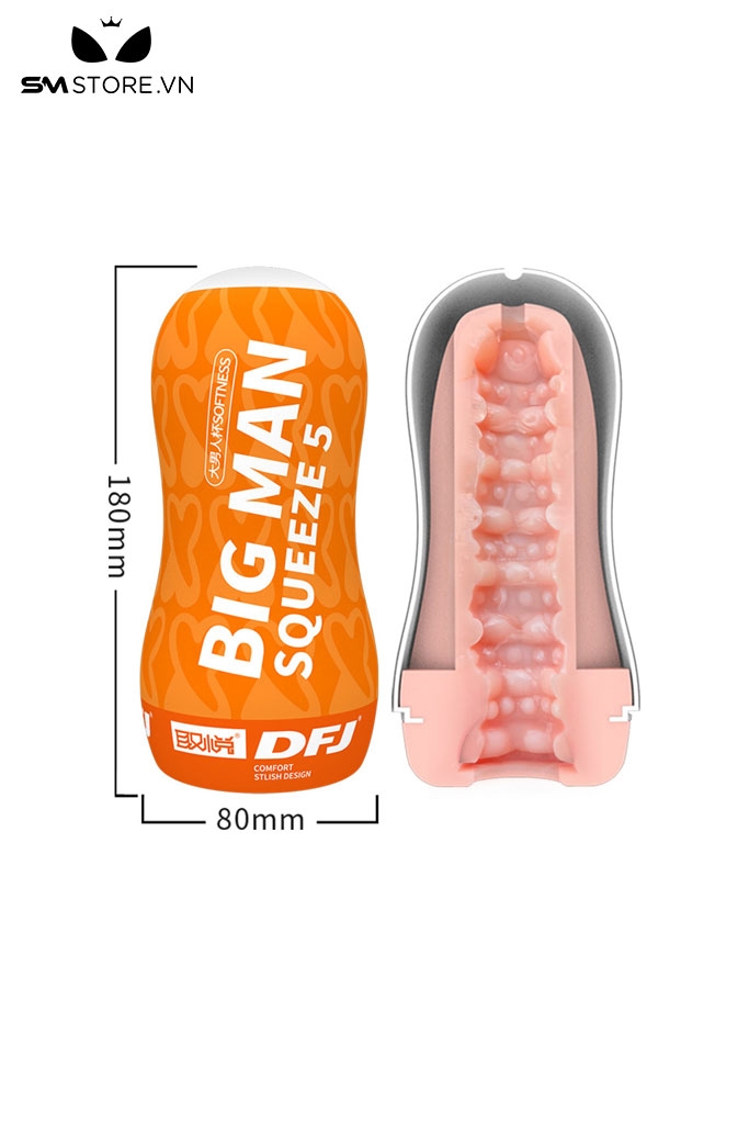 SMT1955 - Cốc thủ dâm big man có nhiều hạt nổi silicon dài 18cm