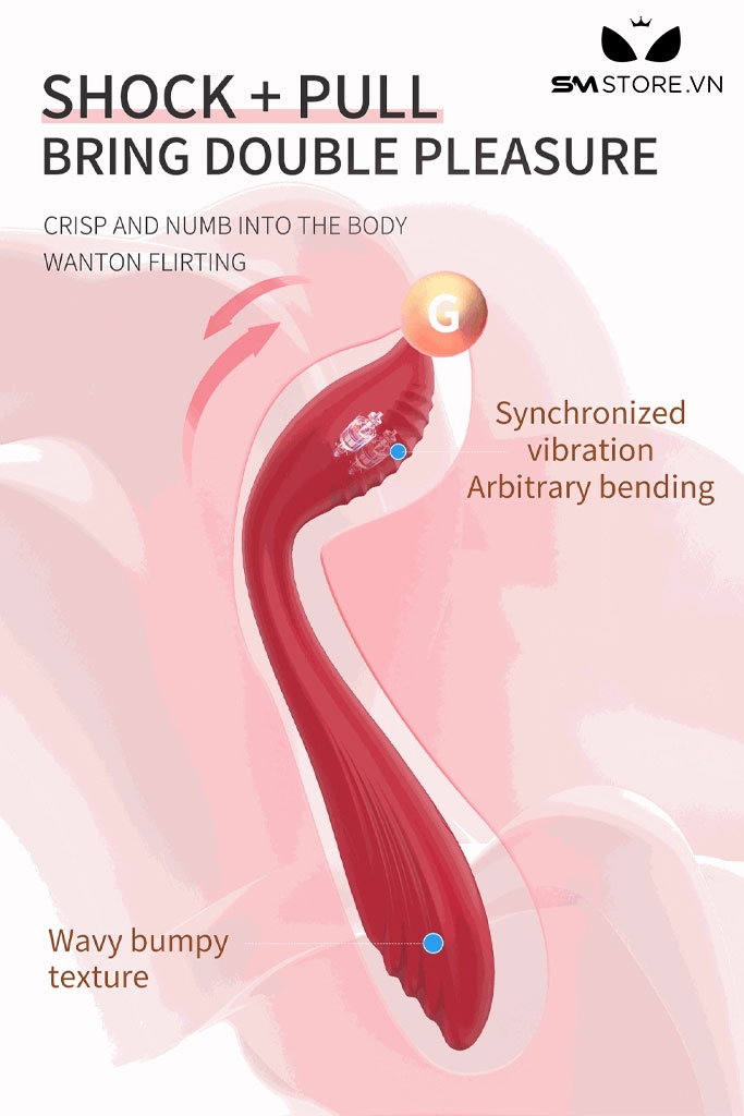 SMT2816 - Máy rung thanh cong có 9 chế độ sạc điện dài 187mm